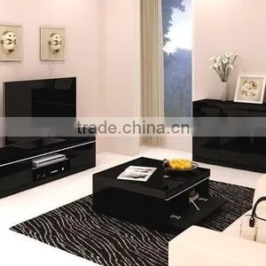 TV-2316 New Lowline Black High Gloss TV Stand thumbnail-3