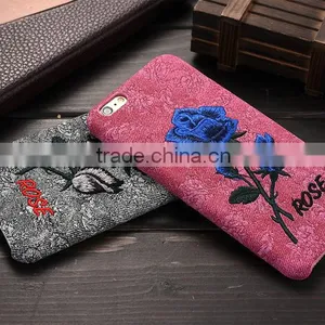 Embroidery 3D Rose Protector Back Cover Case for IPhone 6S Plus thumbnail-5