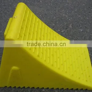 S-1523 Yellow Plastic Wheel Chock thumbnail-1