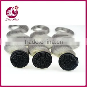 Unprocessed 7a Chinese Gold Vender Straight 1b Grey Ombre 100 Human Hair for Sale thumbnail-6
