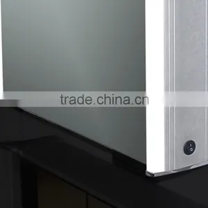 DUBAI Luxury Wall Mounted Waterproof Illuminated Aluminum Bathroom Mirror Cabinet With Led Light thumbnail-3