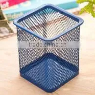 Icegreen Multifunctional Black Metal Square Mesh Design Home Office Pen Holder Case thumbnail-5
