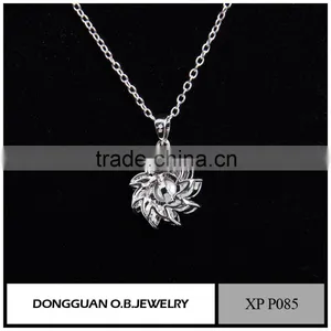 Latest Wholesale Costume Jewelry Silver Pearl Pendant Jewellery Necklace thumbnail-2
