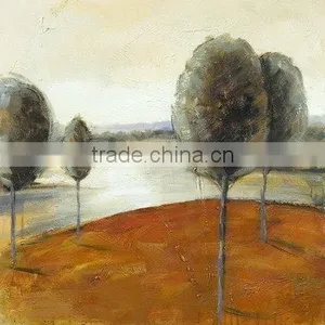 Wooden Impressionist Trees Stretched Diy Oil Painting by Numbers thumbnail-1