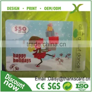 Free Design~~!!Plastic Transparent Gift Card/clear PVC Gift Card/Plastic Gift Cards thumbnail-3