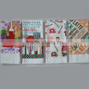 Cotton Print Tea Towel Kitchen Hand Towel Fabric Wholesale Made in China thumbnail-5