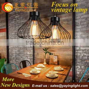 Fancy Warm Elegant Simple Pendant, Industrial Edison Pendant Dinning Room, Iron Cable Cage Creative Decorative Chandelier thumbnail-1