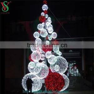 Large Led Christmas Ball Motif Lighting Artificial Tree for Shopping Center thumbnail-2