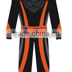 Orange,Green And Black Karting Suits thumbnail-1