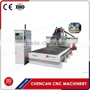 Jinan 4Axis Cutting Saw 1325 ATC HSD Spindle CNC Router Machine 3D Wood Machine With Rotary thumbnail-1