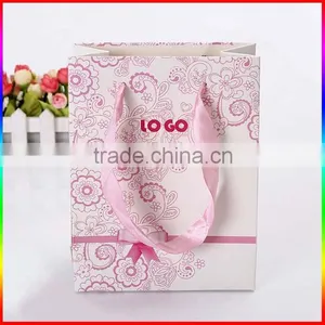 High Quality Garment Paper Bag With Pink Printing thumbnail-3