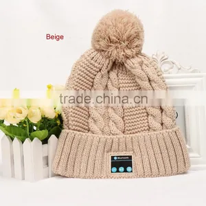 Bluetooth Music Hat,Winter Warm Keep Knitted Cap With Wireless Stereo Headphone Answer Call thumbnail-1