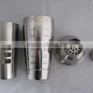 Stainless Steel Cocktail Shaker With Dubble Cup and Logo,750ML Shaker thumbnail-2