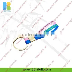 Double Design Promotional Silicone Keychain thumbnail-1