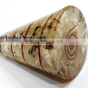 Crystal Quartz Copper Wire Wrapped Orgone Cone : Wholesale Orgone Cone thumbnail-4