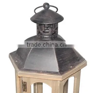 Small Camping Wooden Lantern Garden Decoration thumbnail-5