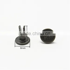 Custom Logo 8mm Metal Shoe Accessories Brass Rivets thumbnail-2