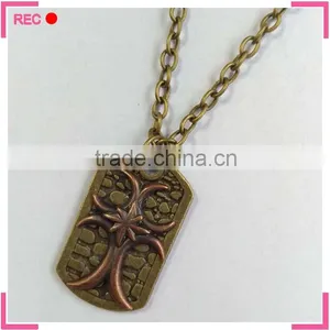 Dog Tag Necklace for Party, Antique Copper Fashion Teen Necklace Jewelry thumbnail-2