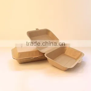 Eco Friendly Biodegradable Wheat Straw Disposable Paper Bento Lunch Box thumbnail-3