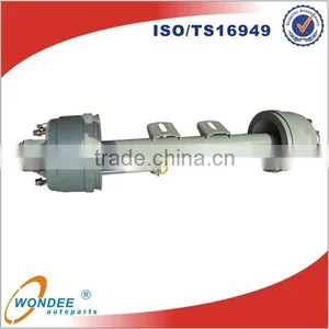 Round Beam Heavy Duty Semi Trailer Fuwa Type Axle thumbnail-1
