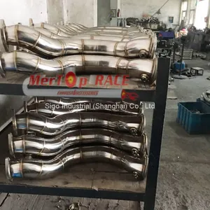 MerTop N54 3.0T E82 E88 E90 E92 E8X E9X 135i 335i Intake Turbo Charge Pipe Cooling Kit WITH 50mm BOV Port+3'' Catless Do thumbnail-5