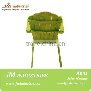 Stain Finish Adirondack Chair With Green Color thumbnail-4