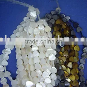 Dyed Natural White Nacre Shell Beads Strands thumbnail-1