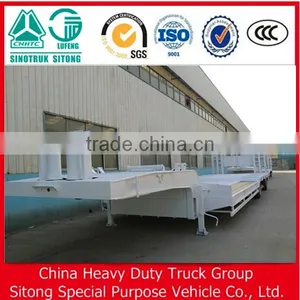 China Heavy Duty Truck Car Lowbed Semi Trailer With 3 Axle for Sale thumbnail-6