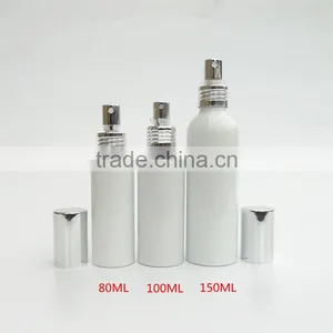 Wholesale 20ml-150ml White Aluminun Spray Perfume Bottle Mist Spray Aluminum Bottle for Cosmetic Packaging thumbnail-5
