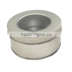 All Sorts of Metal Cookie Can Box Cookie Cosmetic Tin Box With Pvc Window thumbnail-1