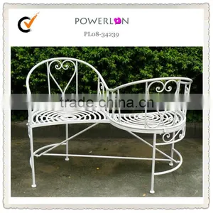 Metal White Garden Love Seat thumbnail-1