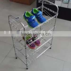 Metal Wire Shoe Rack Organizer Standing Storage Shelf thumbnail-2
