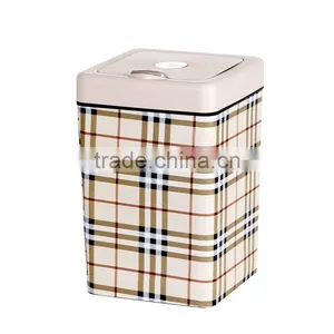 Flip Square Plastic Trash Can Waste Bin Square Container With Lid 13L thumbnail-4