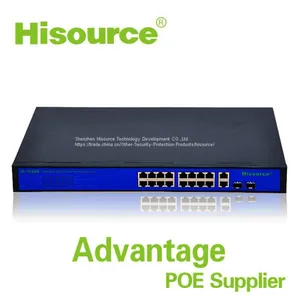 Hot Sale Hisource 16 Port Gigabit Network Switch 10/100/1000Mpbs Ethernet Smart POE Switch thumbnail-2