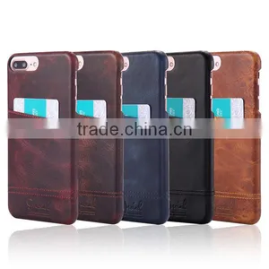 Retro Leather Phone Case With Card Slot Back Cover For IPhone 6/6s/7/7 Plus thumbnail-6