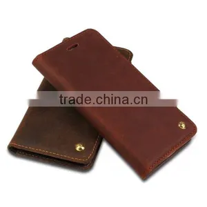 Luxury Retro Genuine Cow Leather Wallet Mobile Phone Case With Card Slot For IPhone 6 6Plus thumbnail-6