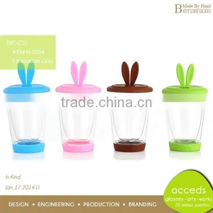 Rabits Designed Personalized Double Walled Glass Couple Coffee Mug thumbnail-1