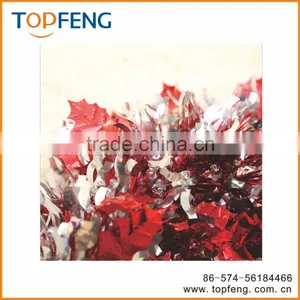 New Design Christmas Wired Tinsel Garland With Leaves /christmas Ornament thumbnail-3