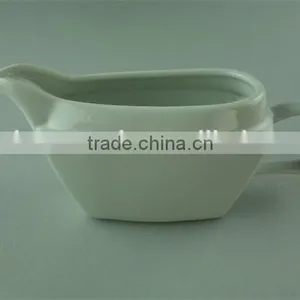 Cheap Square Ceramic Novelty Personalized Gravy Boat With Saucer thumbnail-2