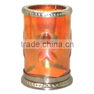 Decorative Metal Hurricane for Candlebra thumbnail-1