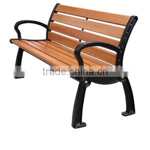 Wooden Cast Iron Park Bench thumbnail-4