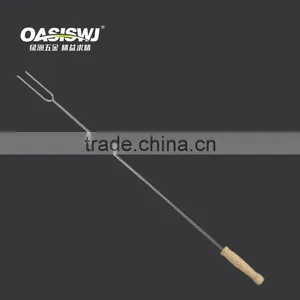 Wholesale Roasting BBQ Fork /Wooden Handle and Metal BBQ Fork thumbnail-1
