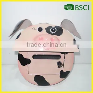 Metal Pig Mailbox for Wall Art Decor With Frame thumbnail-1