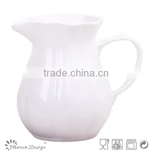 Hot Selling Delicate Emboss Stoneware Houseware Ceramic Pitcher thumbnail-3