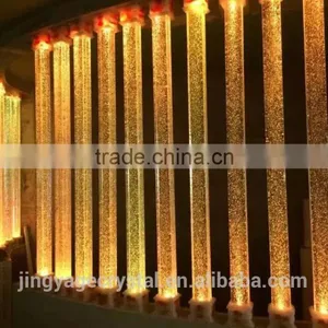 Round Crystal Pillars With Colorful Bubbles for Partition Wall thumbnail-1