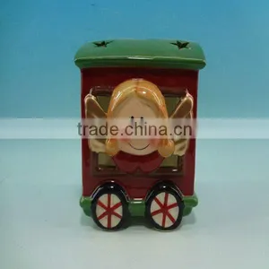 Ceramic Xmas Candle Holder thumbnail-1