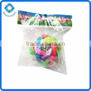 Plastic Toy Ball With Ring Chew Toy Rainbow Ball thumbnail-1