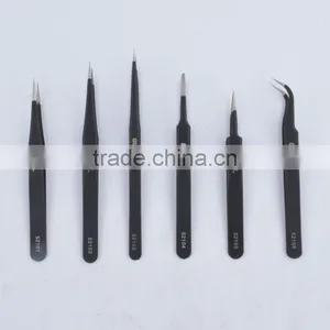 6pcs ESD Anti-Static Stainless Steel Tweezer Set Tweezers Maintenance Tools Kit thumbnail-6