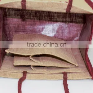 Supermarket Non Woven Wine Shopping Bag Can Custom Logo Printed Promotion thumbnail-4