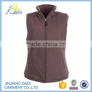 2016 New Design Apparel Stocklot Sleeveless Polar Fleece Waistcoat For Women thumbnail-1